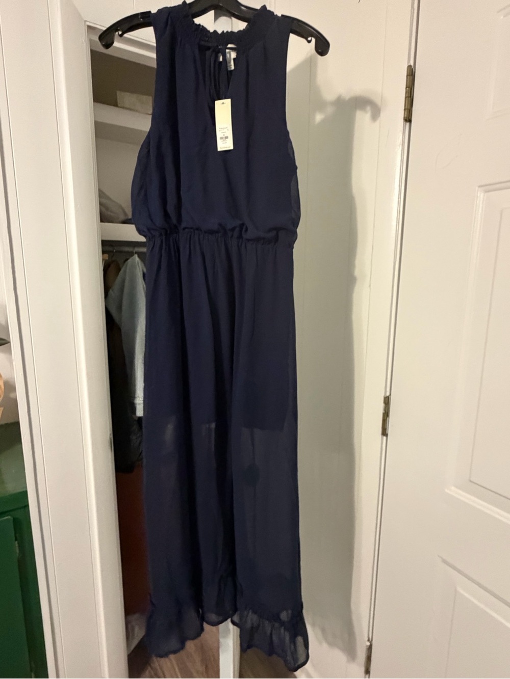Francesca's (NWT) Collections Navy Blue Sleeveless Maxi Dress